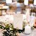 Elegant Table Number, Candles and Greenery Garland