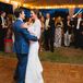 Tented Reception String Lights and Wooden Dance Floor