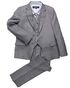 BLACKTIE "Liam" Vintage Grey Suit (5-Piece Set) Flower Girl Dress and Ring Bearer Outfit - thumbnail - 5