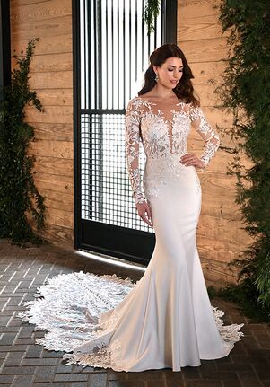 Essense of Australia D3379 Column Wedding Dress