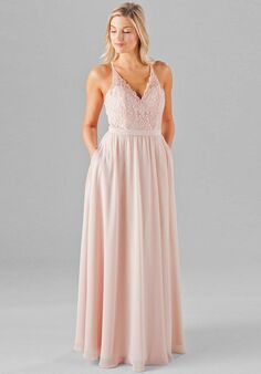 Kennedy Blue Iris V-Neck and Plunge Bridesmaid Dress
