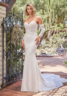 Jasmine Couture T242006 Fit-and-Flare Wedding Dress