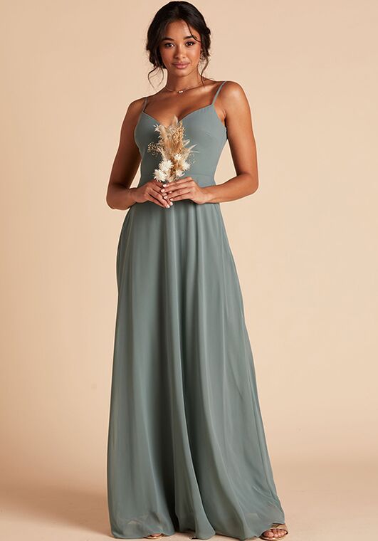 Birdy Grey Devin Convertible Dress in Sea Glass V-Neck Bridesmaid Dress - 3