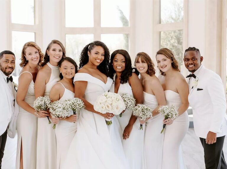 Baby's Breath Bridesmaids Bouquets