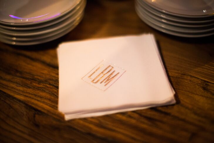 Gold Monogrammed Napkins