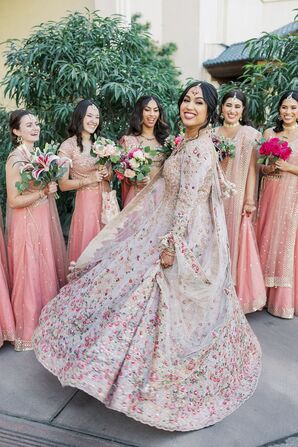 sachin and babi light blue dress Champagne Wedding Flower Arrangements main image 1