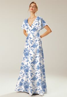 AW Bridal AW Nora Dress V-Neck and Plunge Bridesmaid Dress