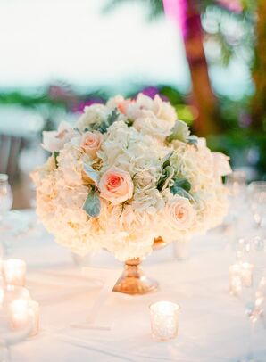 Rose and Hydrangea Centerpieces