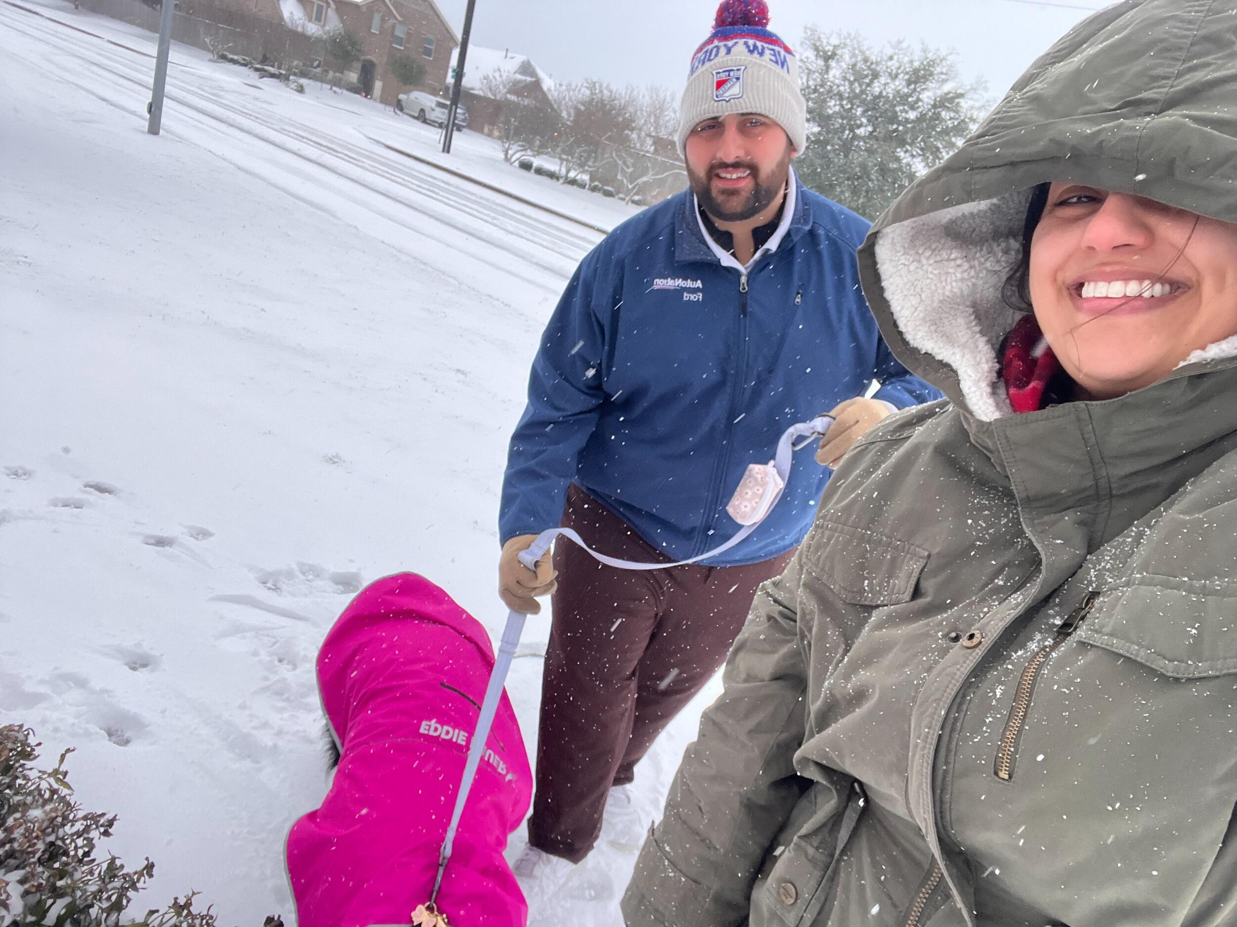 First snow day together as a little family