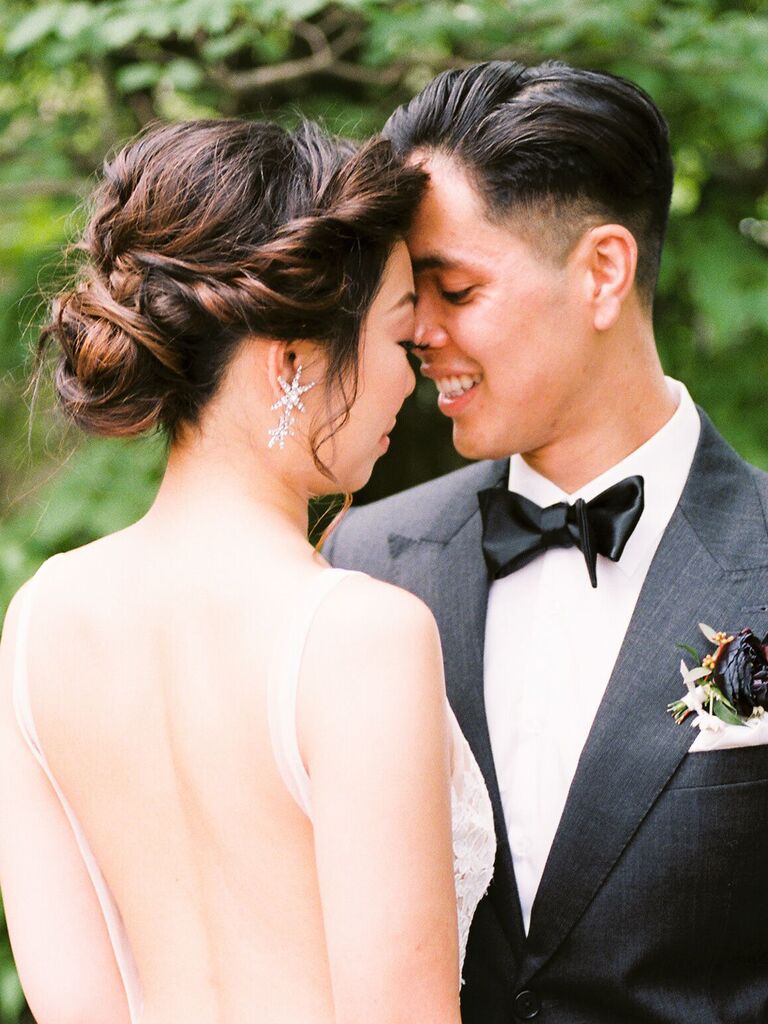 wedding updos rolled curls