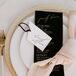 Black, White and Gold Place Settings with Menus