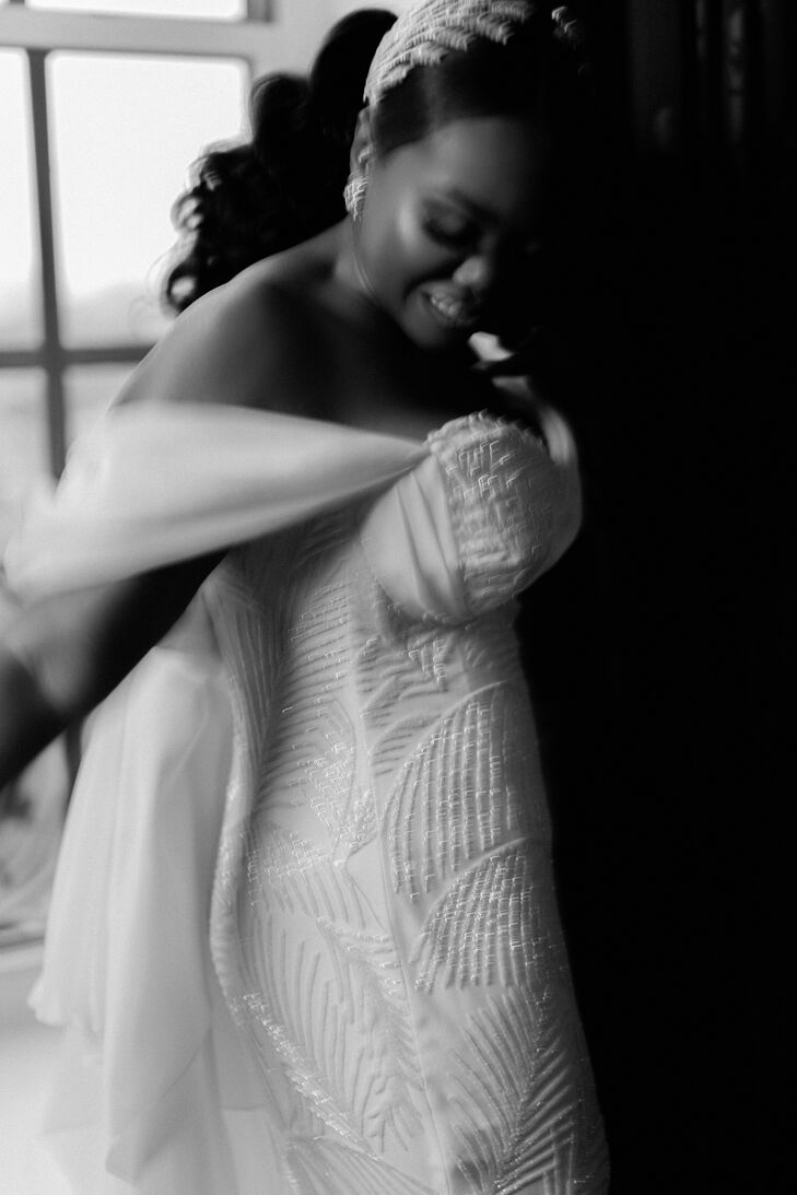 Edgy Picture of Bride Getting Ready
