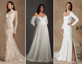 Three fall wedding dresses