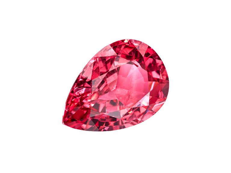 light red spinel colored gemstone