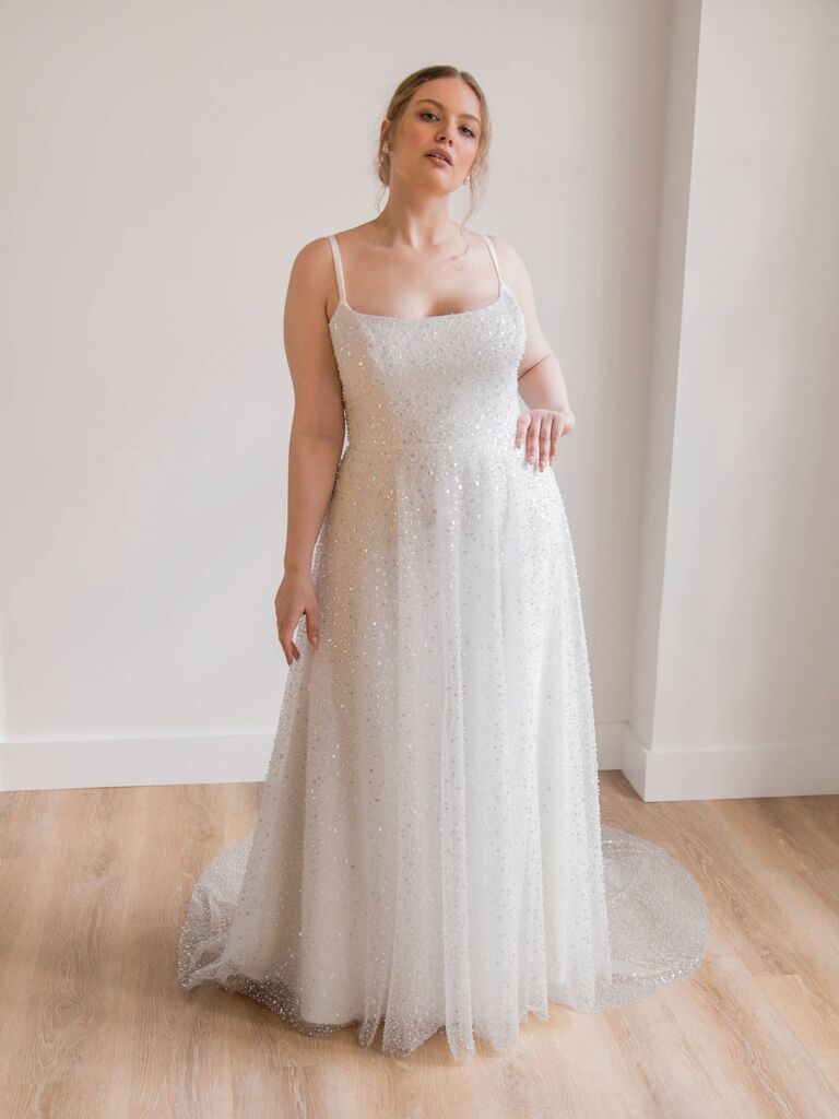 Beaded wedding dress by Rebecca Schoneveld. 
