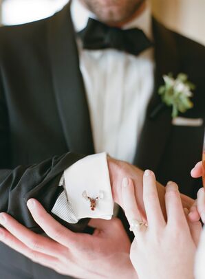 Moose Head Groom's Cuff Links