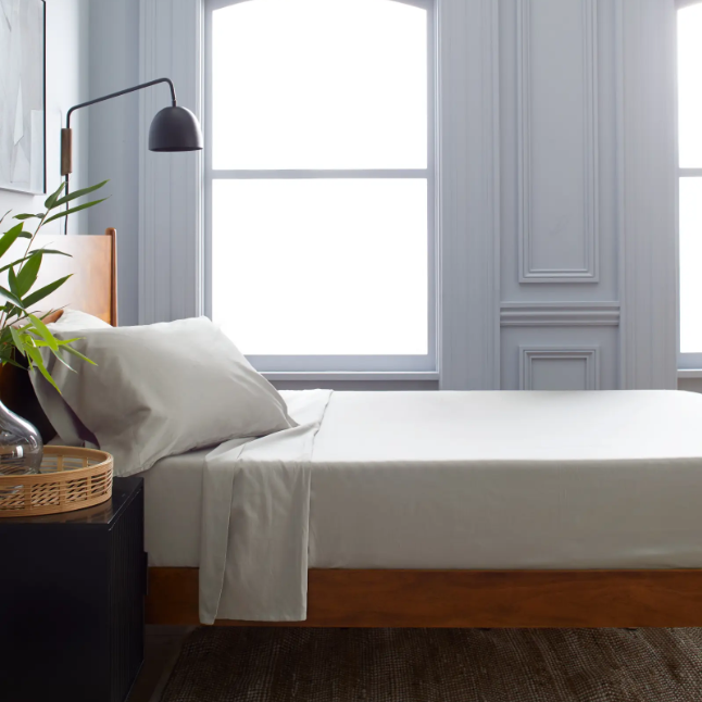 A bedlinen set from Quince for the best parents' 50th wedding anniversary gift ideas