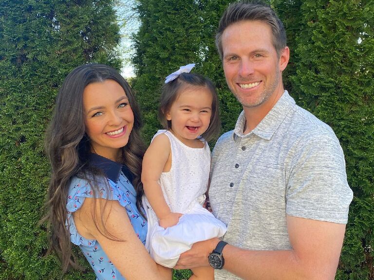 Bachelor Pad couple Holly Durst and Blake Julian with daughter