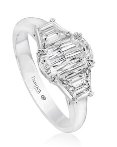 Christopher Designs Elegant Emerald, Oval Cut Engagement Ring