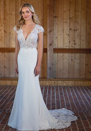 Essense of Australia D3530 Column Wedding Dress