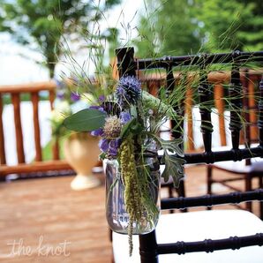 Purple and Green Ceremony Decor
