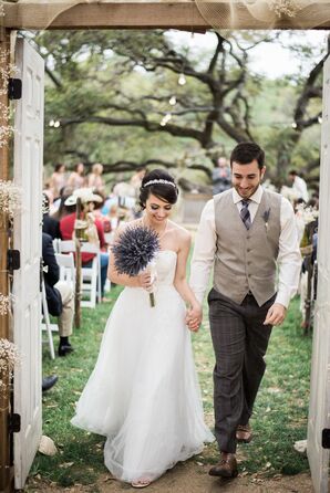 Tulle Wedding Dress With Lace Appliques