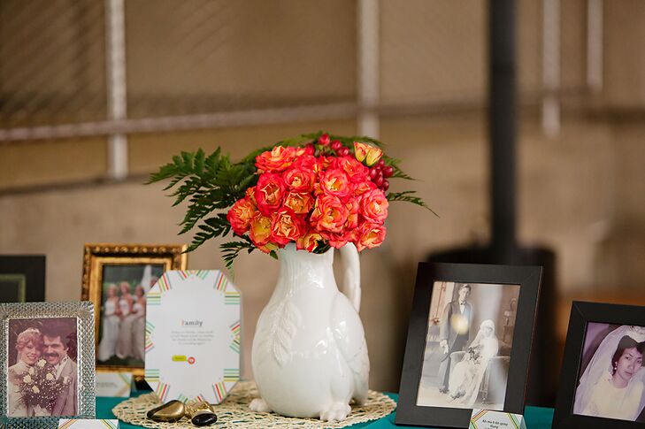 Red Flowers and Old Family Photographs