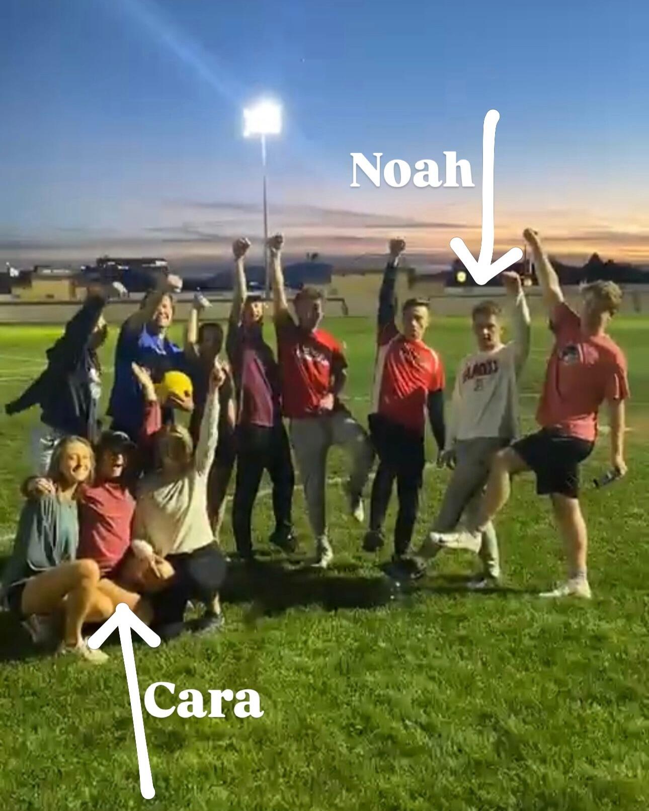 First ever picture together at our BYU intramural game -- we lost :'(