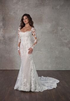 Essense of Australia D4172 Column Wedding Dress