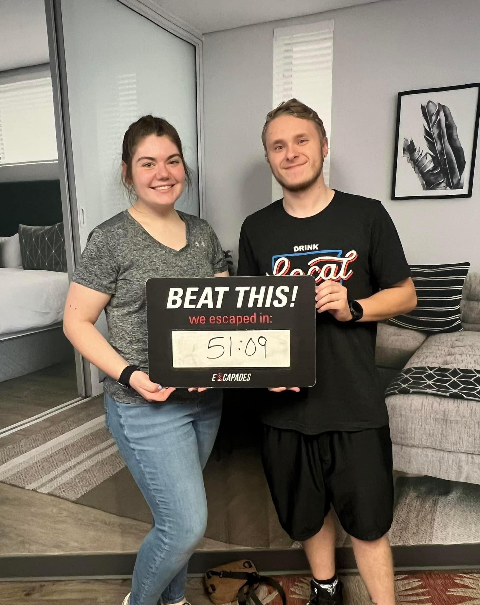 Then we beat our first Escape Room together!