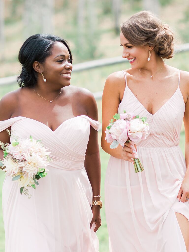 Bridesmaid updo low bun