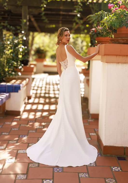 Moonlight Tango T183 Mermaid and Trumpet Wedding Dress - 2