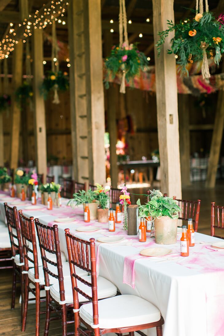Country Barn Reception with Chiavari Chairs
