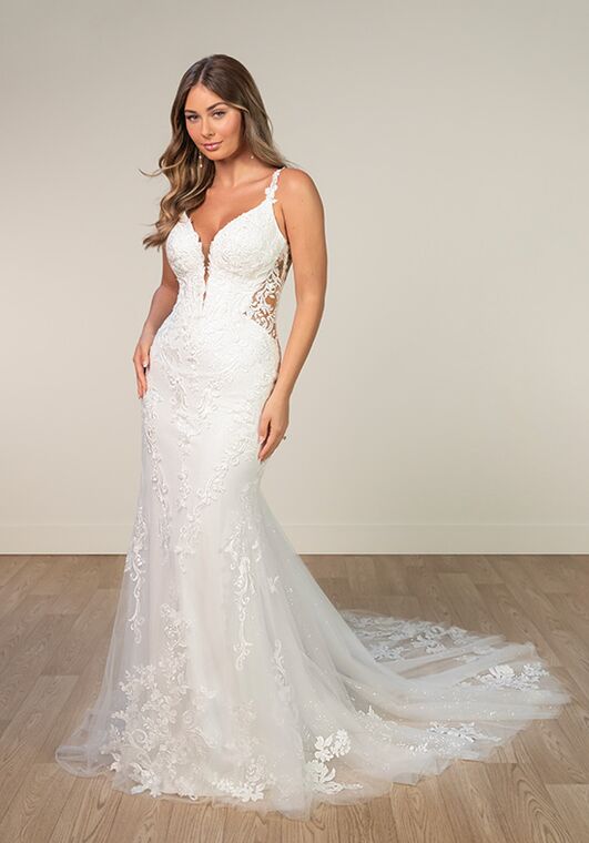 Stella York SY8168 Fit-and-Flare Wedding Dress - 6