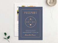 passport destination wedding save the date