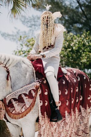 Hindu Groom at the Sandbar Restaurant in Anna Maria, Florida