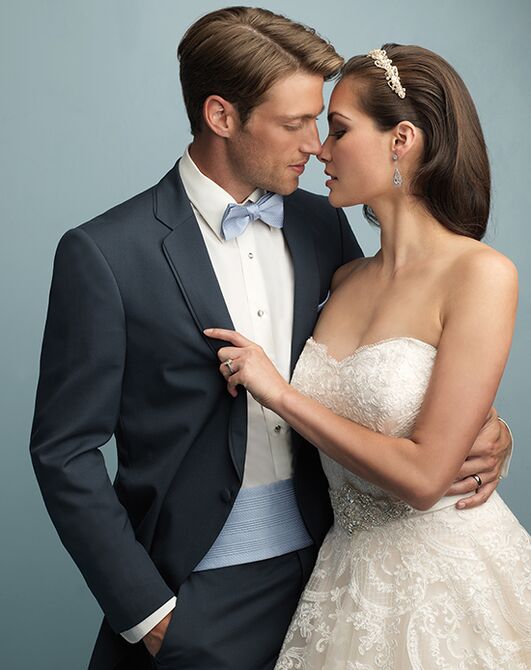 Allure Men Slate Blue Tuxedo - 4