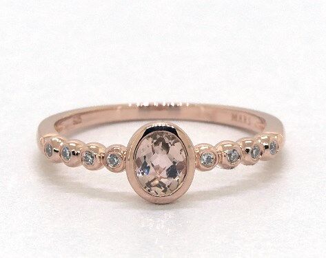 oval morganite engagement ring