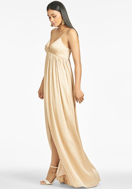 Sachin & Babi Jessica Gown - Champagne V-Neck Bridesmaid Dress - 4