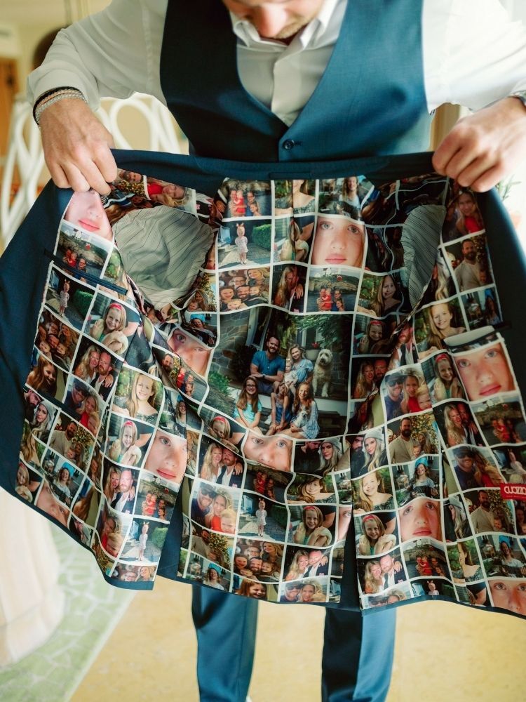 custom photo collage suit liner