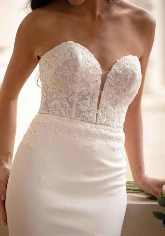 Stella York 7597 Column Wedding Dress - 4