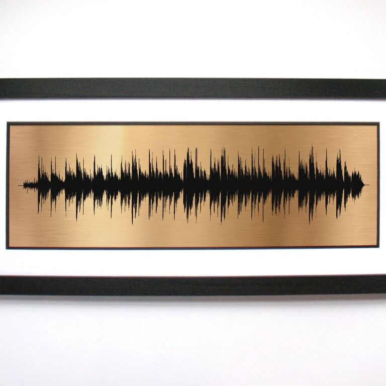 Bronze-hued sound wave art traditional 19th wedding anniversary gift