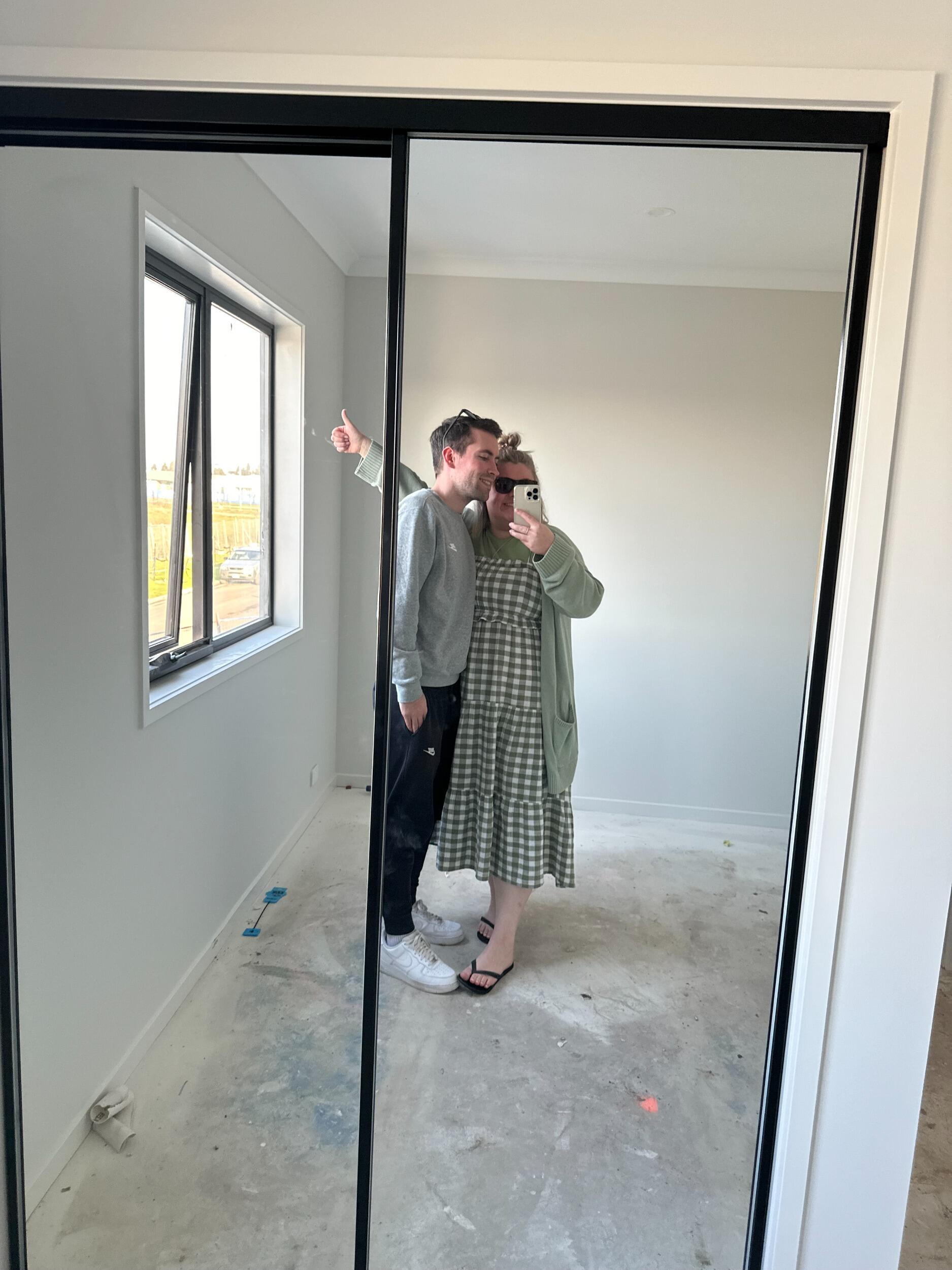 (Im)patiently waiting for our house to be built (it took 2 years so we were pretty patient)