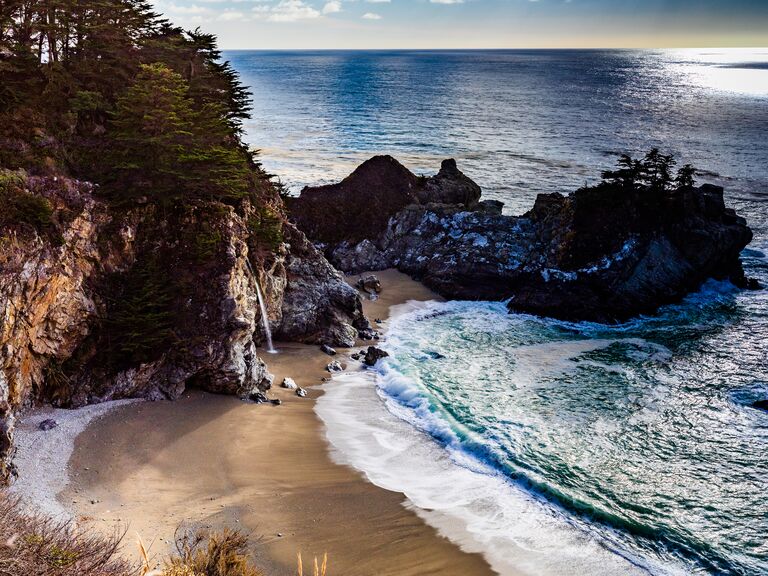 McWay Beach In California Near Big Sur