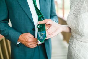 Bride Honors Father with Personalized Tie