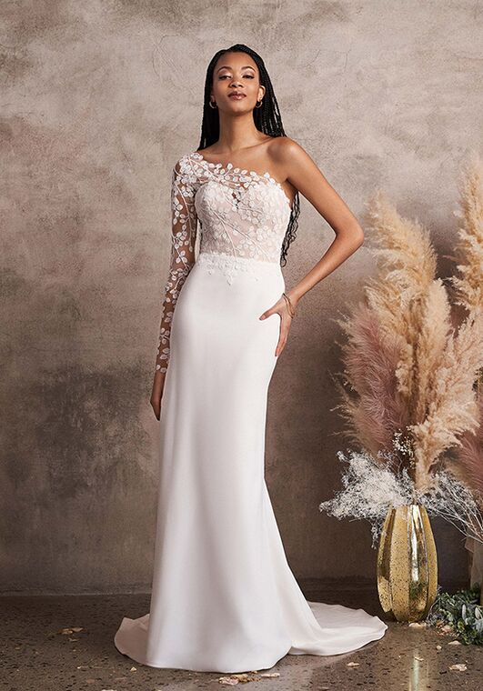 Lillian West 66223 Fit-and-Flare Wedding Dress - 4