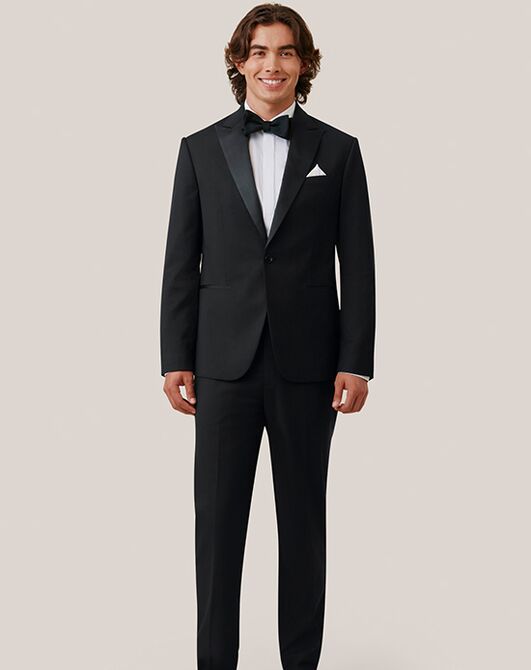 Birdy Grey Suits Spencer Tuxedo in Black Black Tuxedo - 4
