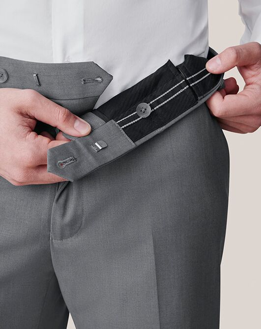 Birdy Grey Suits Taylor Suit Pants in Charcoal Grey Tuxedo - 5