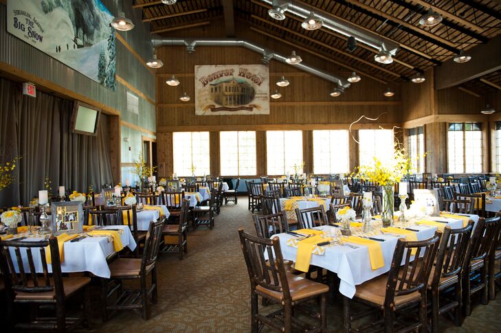 Rustic Yellow Reception at Ten Mile Station