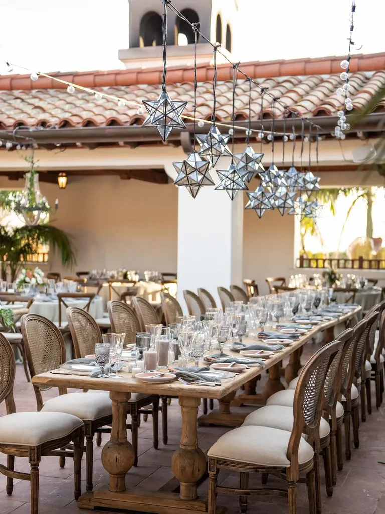 Moravian Stars wedding lighting idea